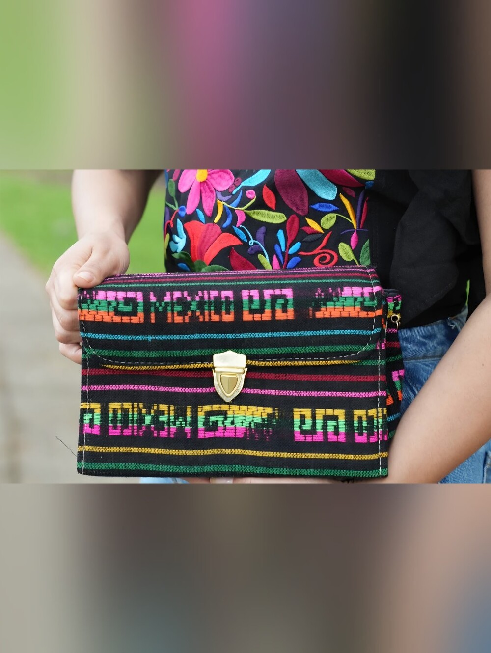 Mexican Cambaya Crossbody Bag Red